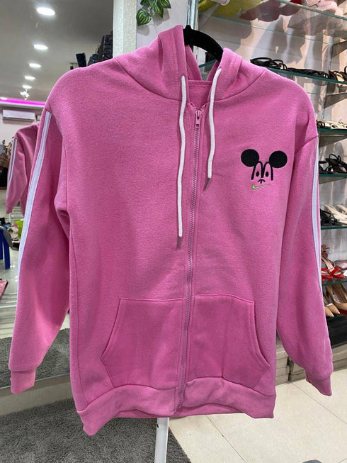 Woollen Zip Up Stripe Jacket